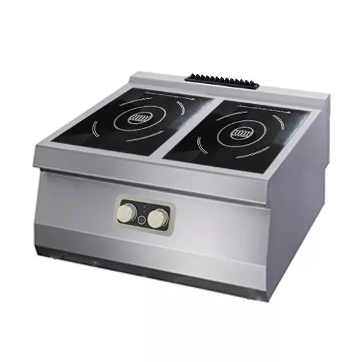 MAXIMA Gastro Heavy Duty Kookplaat - 2 Branders - Inductie - Dubbele Unit - 70 cm Diep - Elektrisch