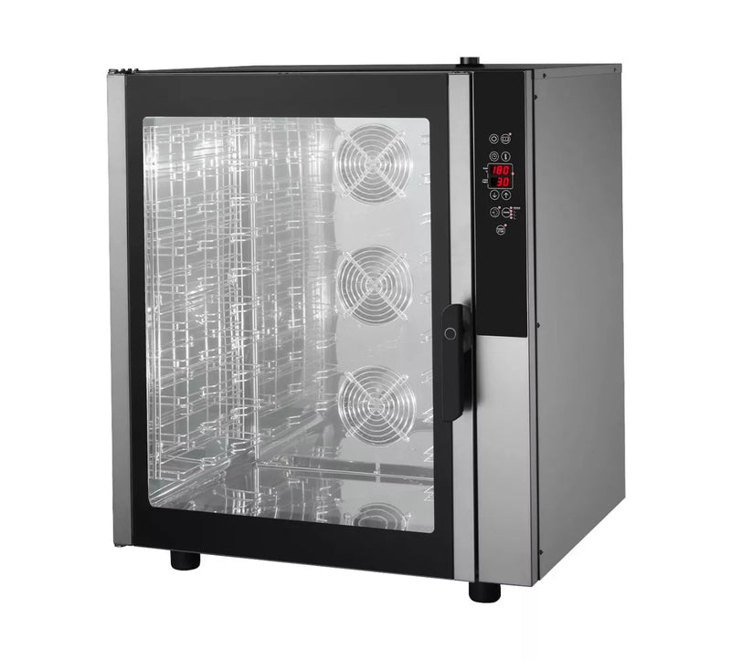 MAXIMA Gastro Combi - Dampfofen - Passt 10 Tabletts (1/1 GN / 60 x 40 cm) - Digital Anzeige - 400 V