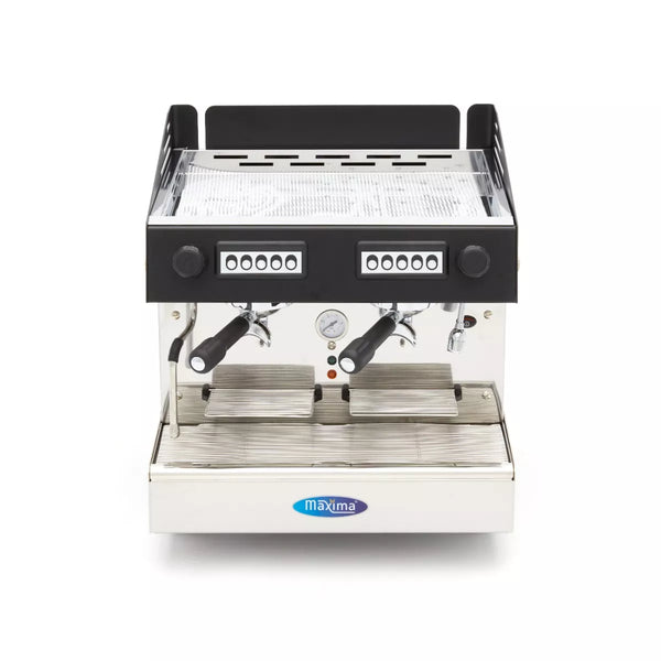 MAXIMA Gastro Espressomaschine - 2 Kolben - Kompakt - 360 Tassen pro Stunde