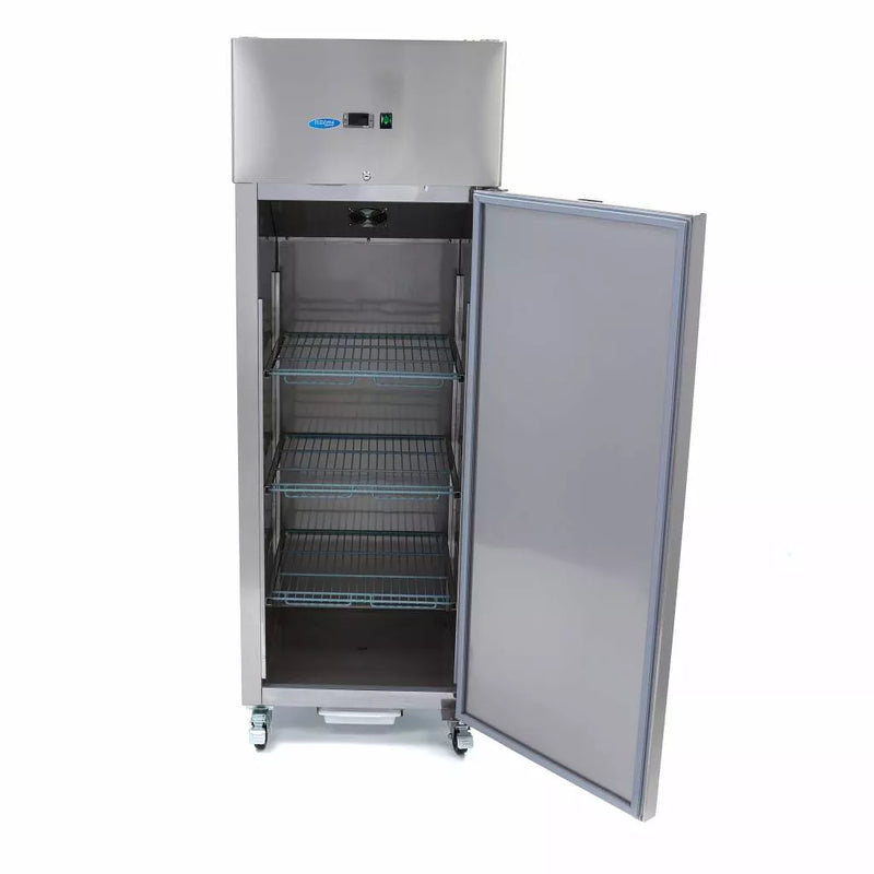 MAXIMA Gastro Gefrierschrank - 400 l - 3 Einstellbare Regale (1/1 GN) - auf Rädern - inkl. Regale