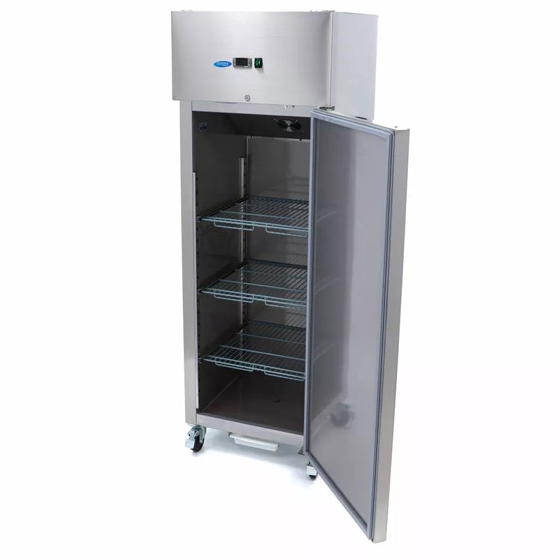 MAXIMA Gastro Gefrierschrank - 400 l - 3 Einstellbare Regale (1/1 GN) - auf Rädern - inkl. Regale